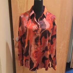 NWOT Bailey 44 Multicolor Button-Up Blouse Sz Large